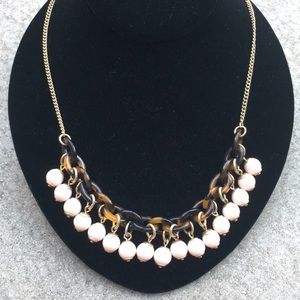 J. Crew necklace with tortoise beads